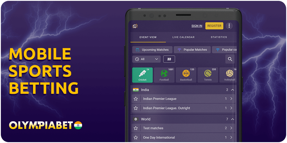 Sports Betting Options at Olympiabet App
