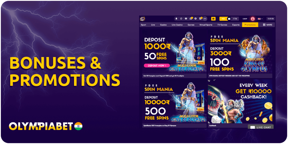 Bonuses and Promotions at Olympiabet Casino